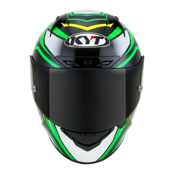Casco Integrale Kyt Nz-race Carbon Stride Green Fluo/white