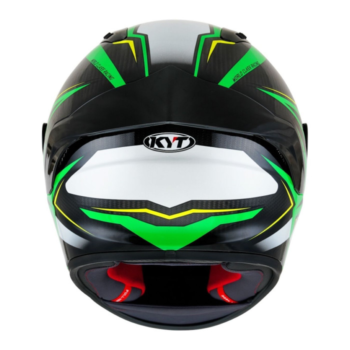 Casco Integrale Kyt Nz-race Carbon Stride Green Fluo/white