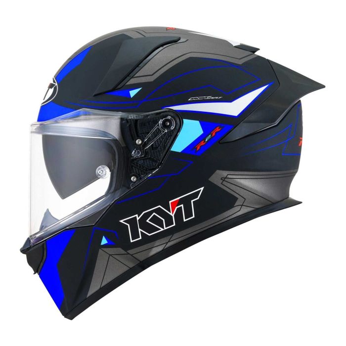 Casco Integrale Kyt R2r Led Matt Black/blue