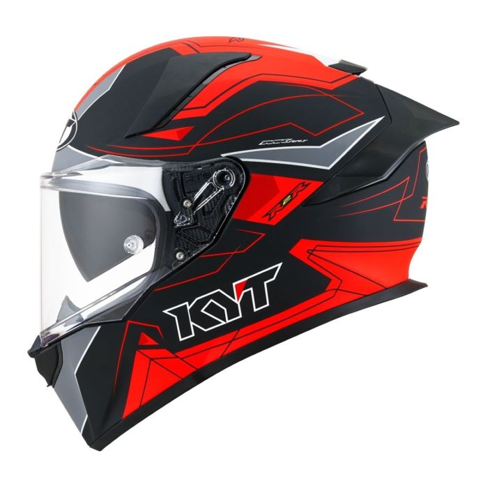 Casco Integrale Kyt R2r Led Matt Black/red