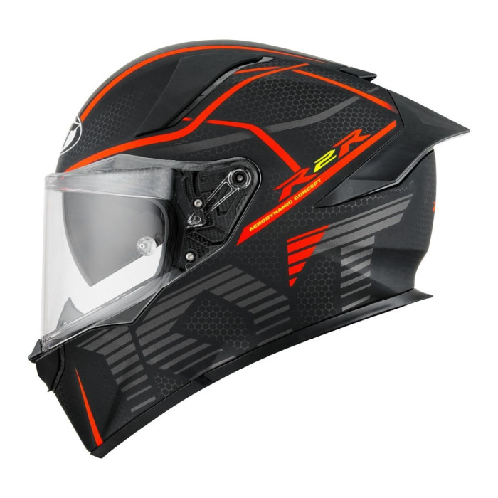 Casco Integrale Kyt R2r Concept Matt Black/red