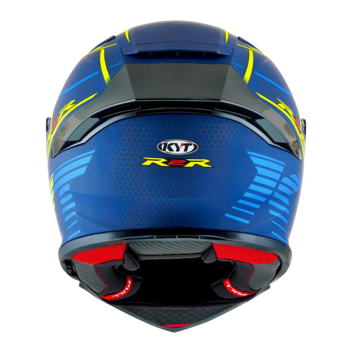 Casco Integrale Kyt R2r Concept Matt Blue/yellow