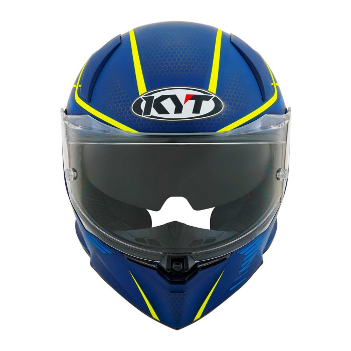 Casco Integrale Kyt R2r Concept Matt Blue/yellow