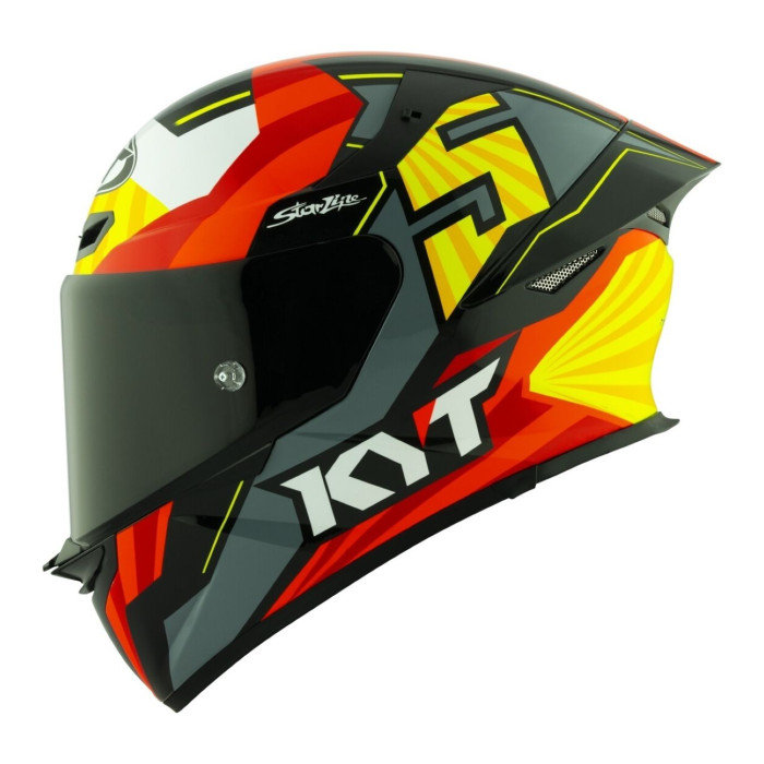 Casco Integrale Kyt Tt-revo Flux Red/yellow