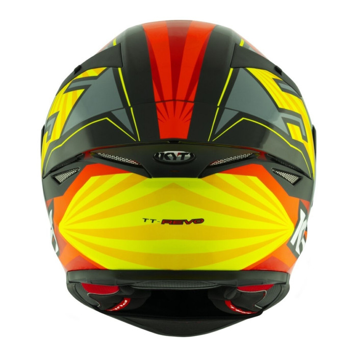 Casco Integrale Kyt Tt-revo Flux Red/yellow