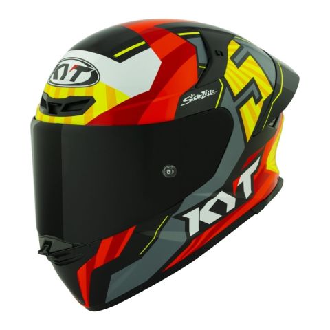 Casco Integrale Kyt Tt-revo Flux Red/yellow
