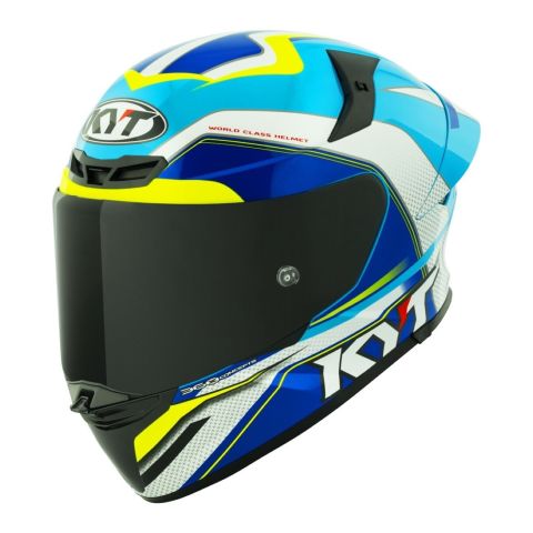 Casco Integrale Kyt Tt-revo Grand Prix White/light Blue