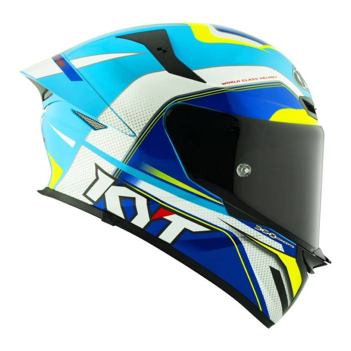 Casco Integrale Kyt Tt-revo Grand Prix White/light Blue
