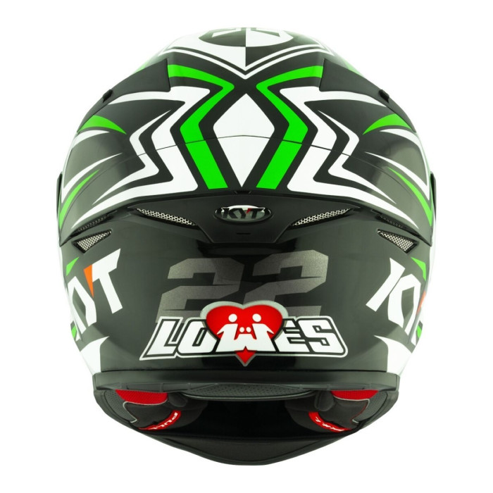 Casco Integrale Kyt Tt-revo Replica Alex Lowes White/green Fluo
