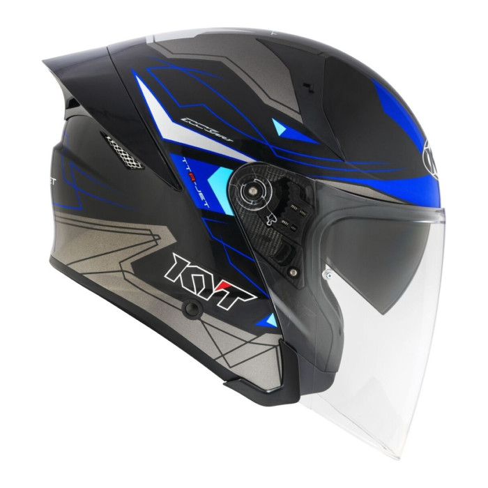Casco Jet Kyt Ttr-jet Led Black/blue