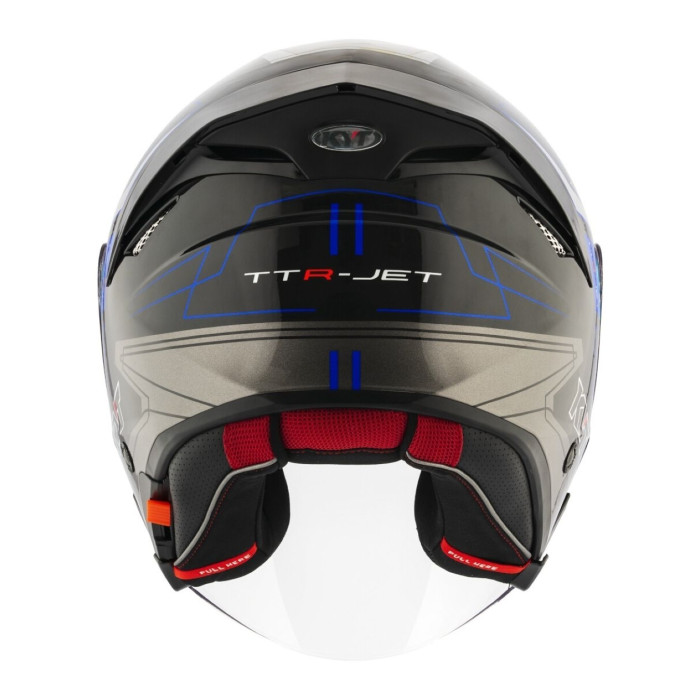 Casco Jet Kyt Ttr-jet Led Black/blue