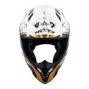 Casco Off-road Kyt Skyhawk R2r Jarvis Edition White/gold