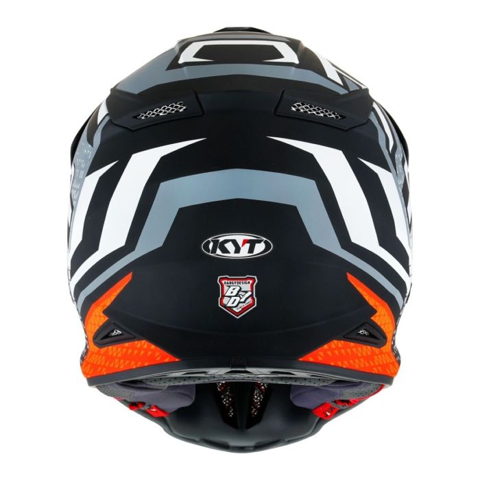 Casco Off-road Kyt Skyhawk Hyperflow Matt Grey Orange