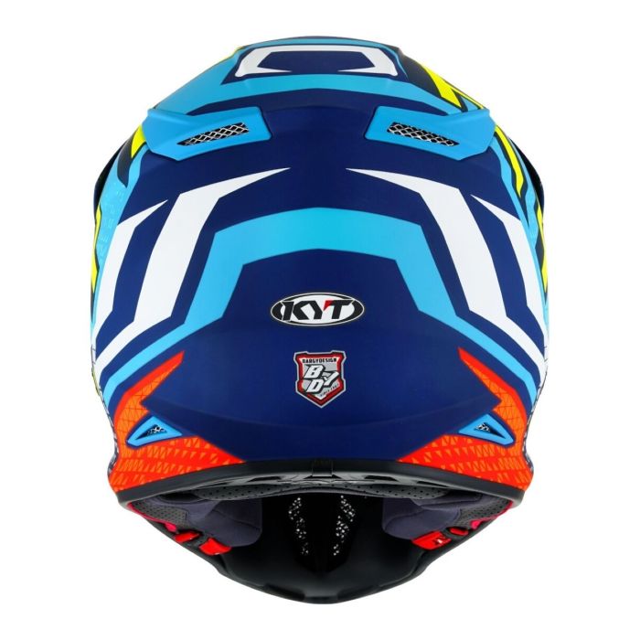 Casco Off-road Kyt Skyhawk Hyperflow Matt Light Blue/red