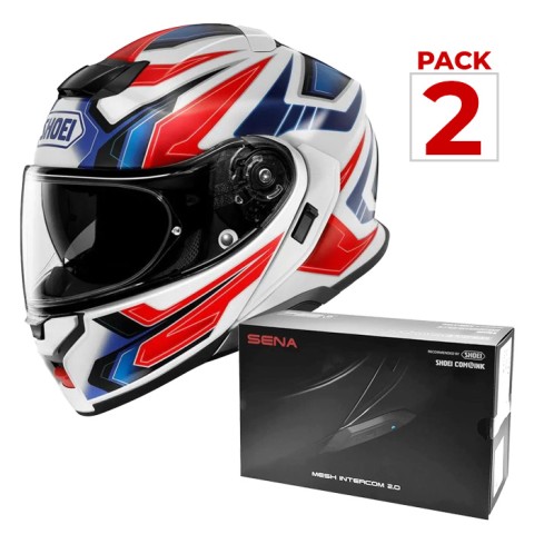 Shoei Neotec 3 Anthem Tc10 + Bluetooth Sena SRL3 Mesh