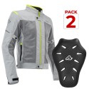 Giacca Estiva Uomo Acerbis Ramsey Grigio + Protezione schiena L2