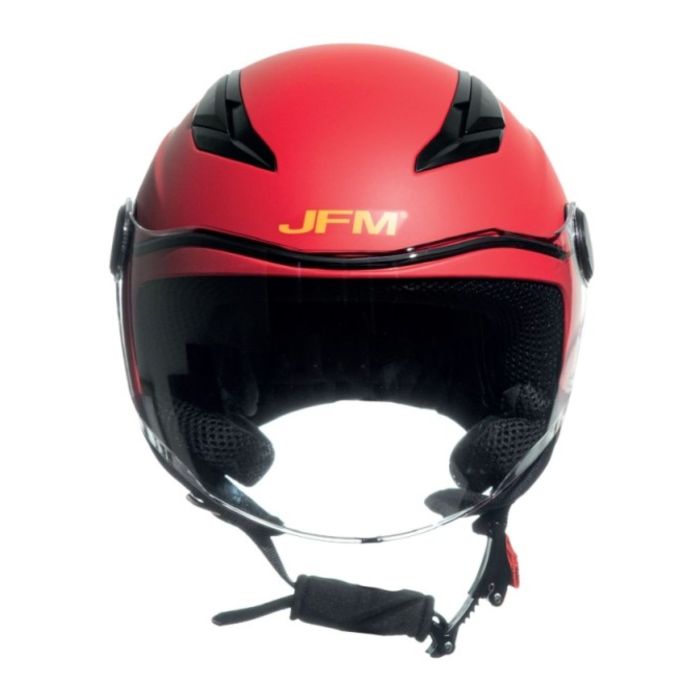 Casco Bambino Con Visiera Jf710 Baby Rosso Opaco
