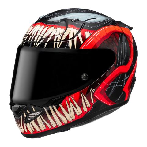 Casco Integrale Hjc Rpha 12 Venom 3 Marvel Black Red