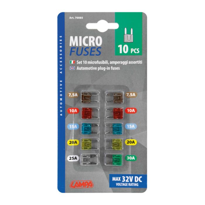 Micro Fuses Folder 10pcs Lampa 70085