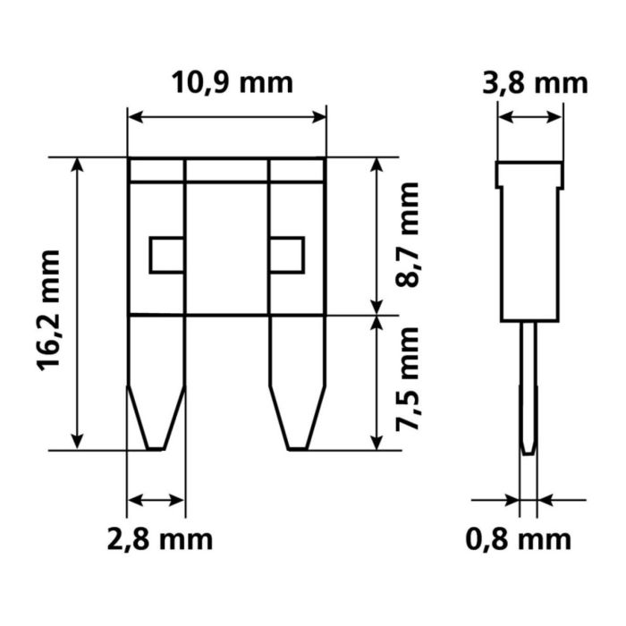 Mikrosicherungen Ordner 10 Stück Lampa 70085