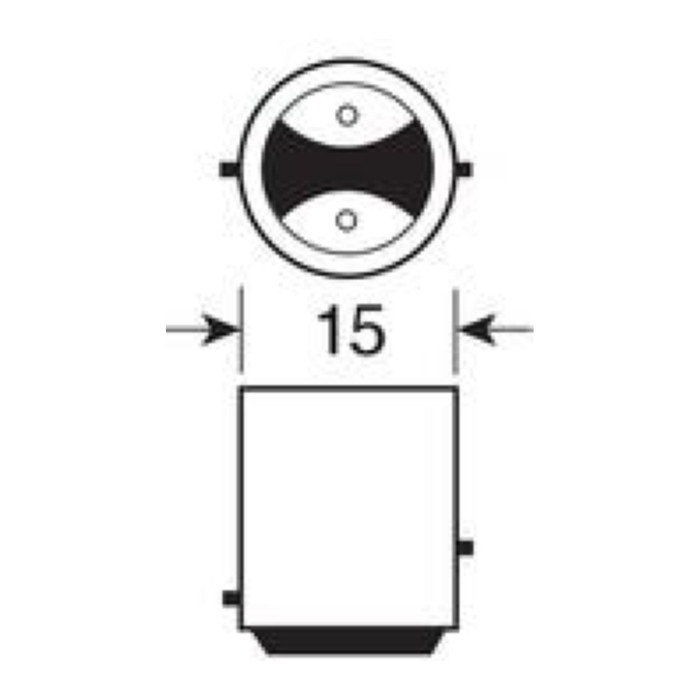 Coppia Lampadine Lampa 2 Filamenti 21/5w Bay15d