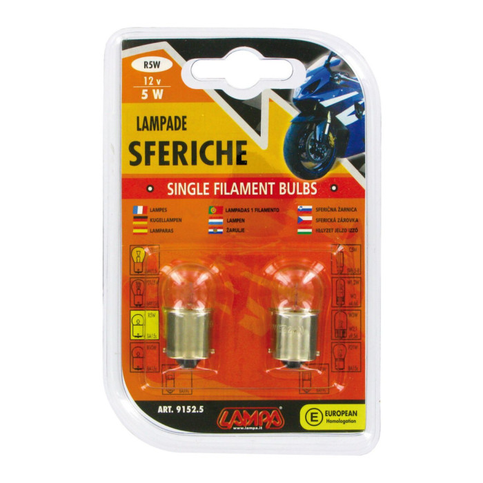 Paire de lampes sphériques 12v 5w Ba15s