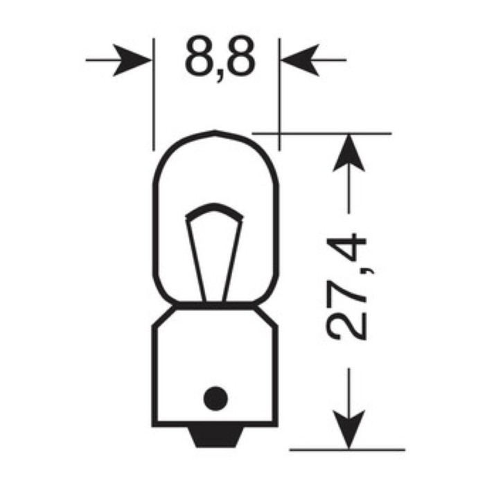Pair of spherical lamps 12v 4w Ba9s