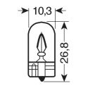 Coppia Lampadine Zoccolo Vetro Lampa 3w T10