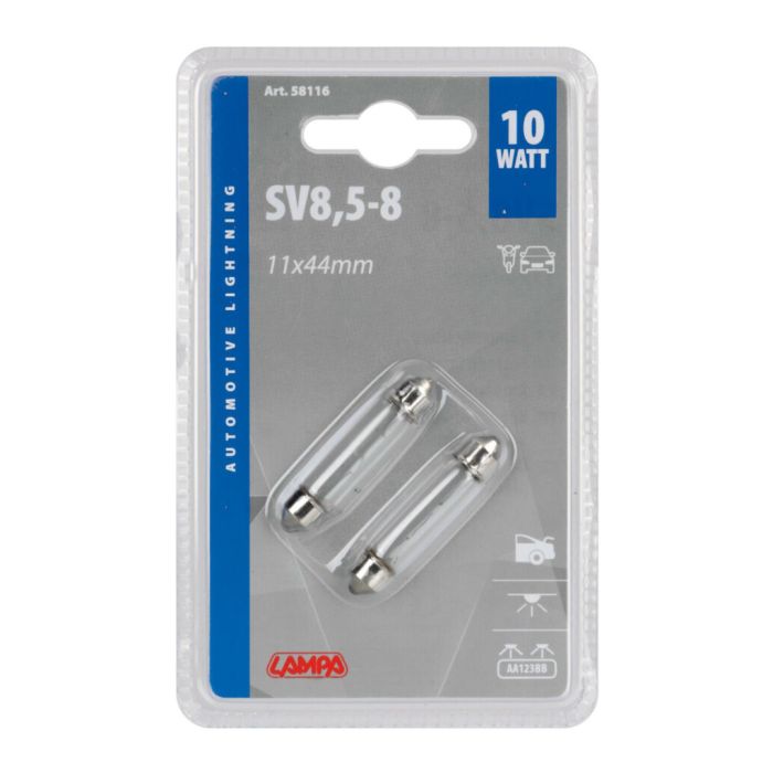 12v Lampada Siluro - 11x44 Mm - 10w