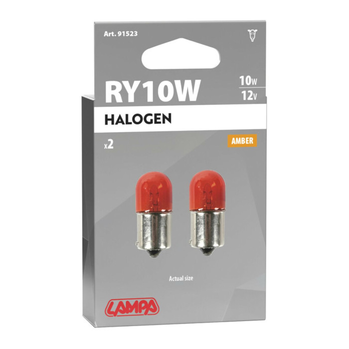 Lampenpaar Sfer.12v Amber 10w Bau15s