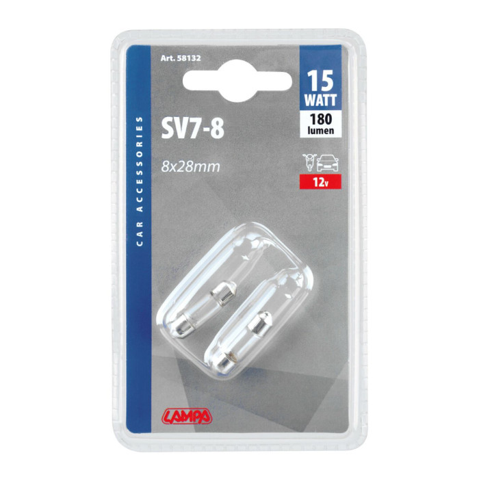 Paire Lamp.tubol.15w Sv7 8x28mm nd