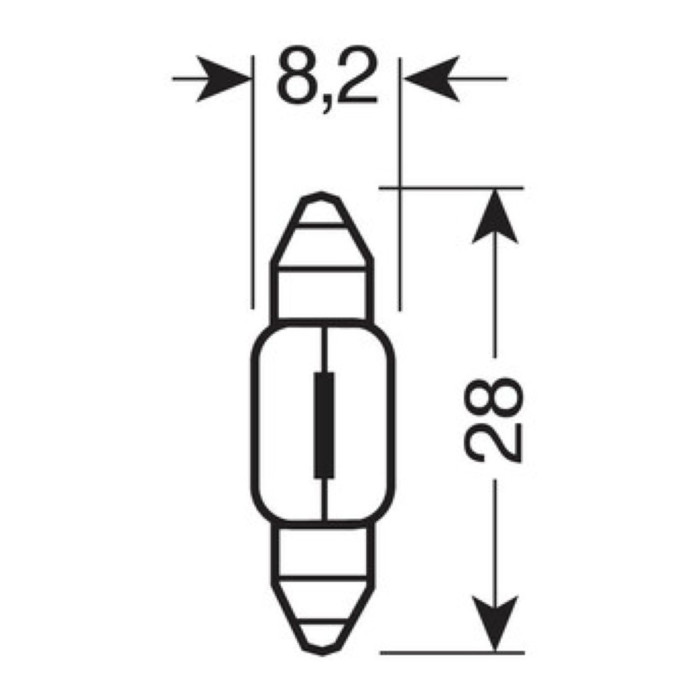 Par Lamp.tubol.10w Sv7 8x28mm Nd