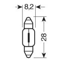 Coppia Lamp.tubol.10w Sv7 8x28mm Nd