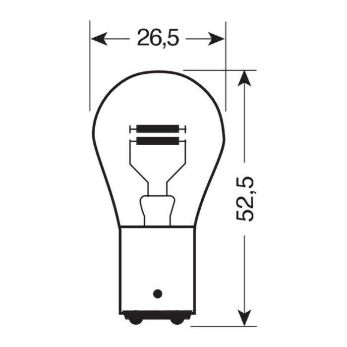 Pair Lampa 2 filaments bulbs 21/5w Bay15d