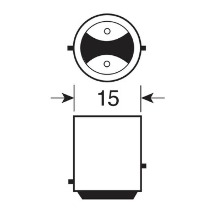 Coppia Lampadine Lampa 2 Filamenti 21/5w Bay15d