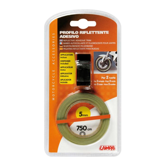 Orangefarbenes reflektierendes Radprofil mit Adapter