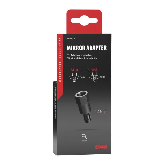 Adaptation miroir.M10 R.M. à M8 Dx