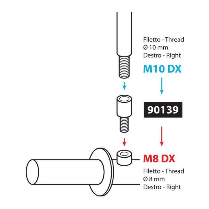 Adat.specchio Da M10 Dx A M8 Dx