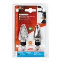 Coppia Frecce Al Led Lampa Omologate Mod Arrow Cromate