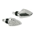 Coppia Frecce Al Led Lampa Omologate Mod Arrow Cromate