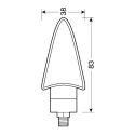 Coppia Frecce Al Led Lampa Omologate Mod Spike 12v Nere