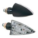 Coppia Frecce Al Led Lampa Omologate Mod Spike 12v Nere