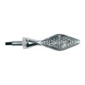 Coppia Frecce Cromate Mod Storm Led Vetro Bianco