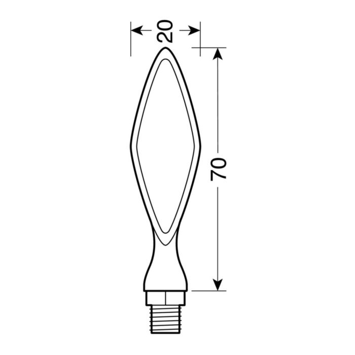 Par de flechas cromadas Mod Storm Led cristal blanco