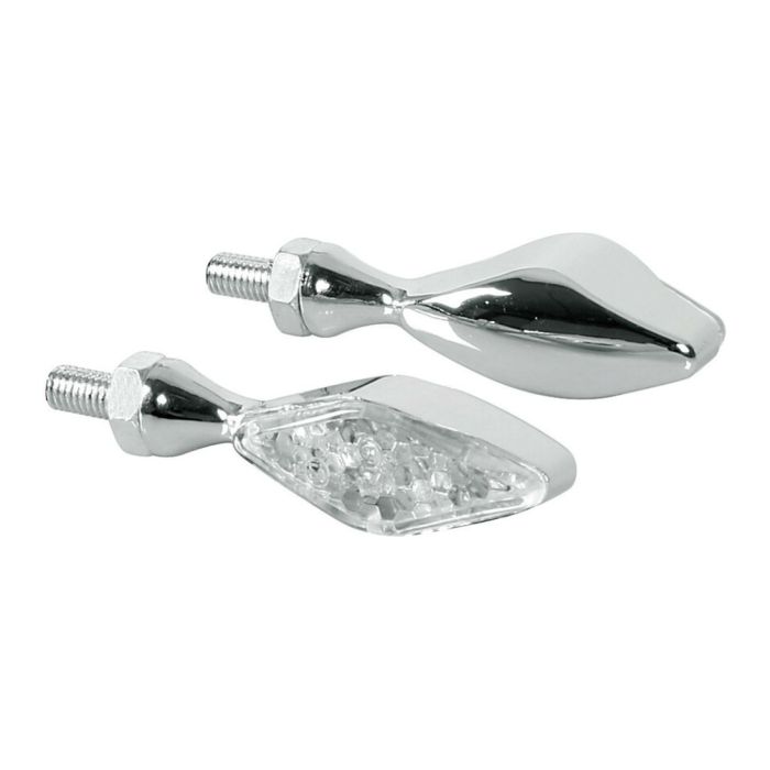 Par de flechas cromadas Mod Storm Led cristal blanco