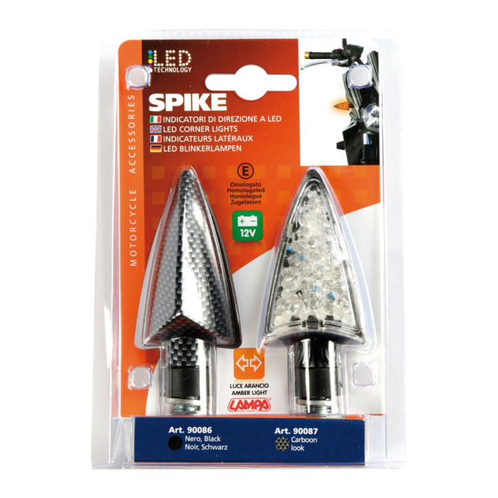 Paire de flèches LED Lampa approuvé Mod Spike 12V Carbon Look