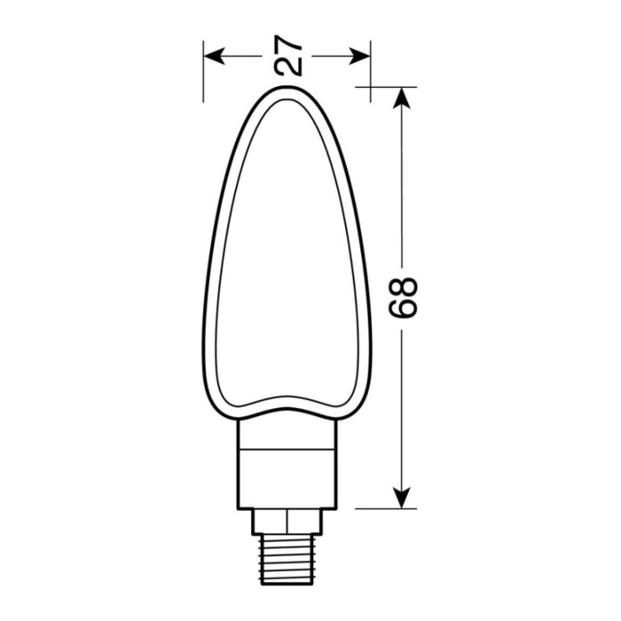 Par de flechas Lampa flecha de cristal naranja negro