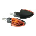 Coppia Frecce Lampa Arrow Nere Vetro Arancio