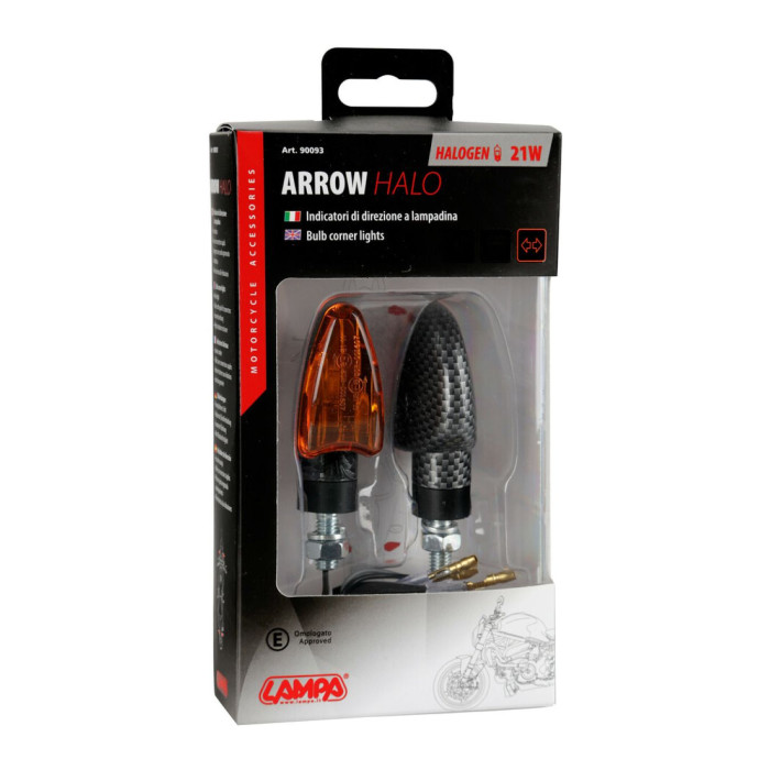 Paar Pfeile Lampa Carbon Arrow Orange Glas