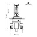 Lampadina Sifam H4 Led + Alimentatore 16w/2200/ Lumens Cod. Pla7032
